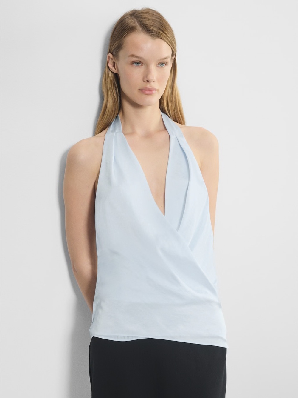 NWT Aritzia Wilfred “Martini Satin Halter Top”